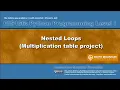 Python 05C - Nested Loops Multiplication Table