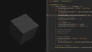 Making a 3D rotating ASCII cube in the terminal full tutorial