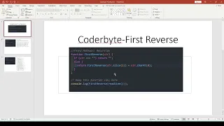 Coderbyte First Reverse Easy Solution with JavaScript
