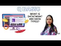 What is data and data types and Variables in QBASIC StudyEasy