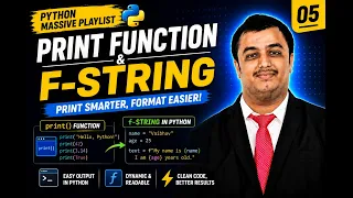 Python 5 print function and f string
