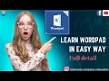 Basic Computer Course - Microsoft WordPad Complete Tutorial in Hindi