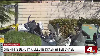 San Bernardino Sheriff's deputy killed in crash after chase