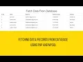 how fetch data from database using php mysql bootstrap