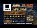 Deloitte Java Developer Interview 3-7 Years Experience Spring Boot Microservices SQL