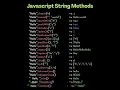 JavaScript string methods
