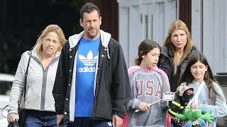Adam Sandler Treats Daughters Sunny And Sadie To Some Toy Shopping With Grandma On Super Bowl Sunday