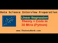 Linear regression in 30 minutes Python Part 1 Machine Learning in Python The Data Monk