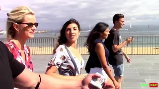 giving h0t girls 100 to show b00b fake money prank hop pop