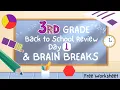 3rd Grade Back to School Math Review 2nd Grade Math Review Brain Breaks FREE Worksheet Day 1