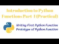 Introduction to Python Function - PT-1 Practical CLASS 12 XII Computer Science