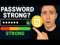This Password Strength Checker Will SHOCK You HTML CSS JS Tutorial