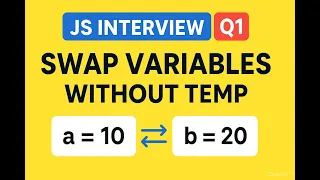 JavaScript Interview Question 1 Swap Two Variables Without Using Third Variable