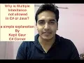 Why is Multiple inheritance not allowed in C or Java - C Jaguar