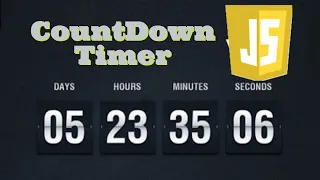 Countdown clock in JS using HTML CSS JavaScript Tutorials Web Development Tutorials
