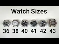 Watch Size Comparison - Different Watch Sizes Side by Side