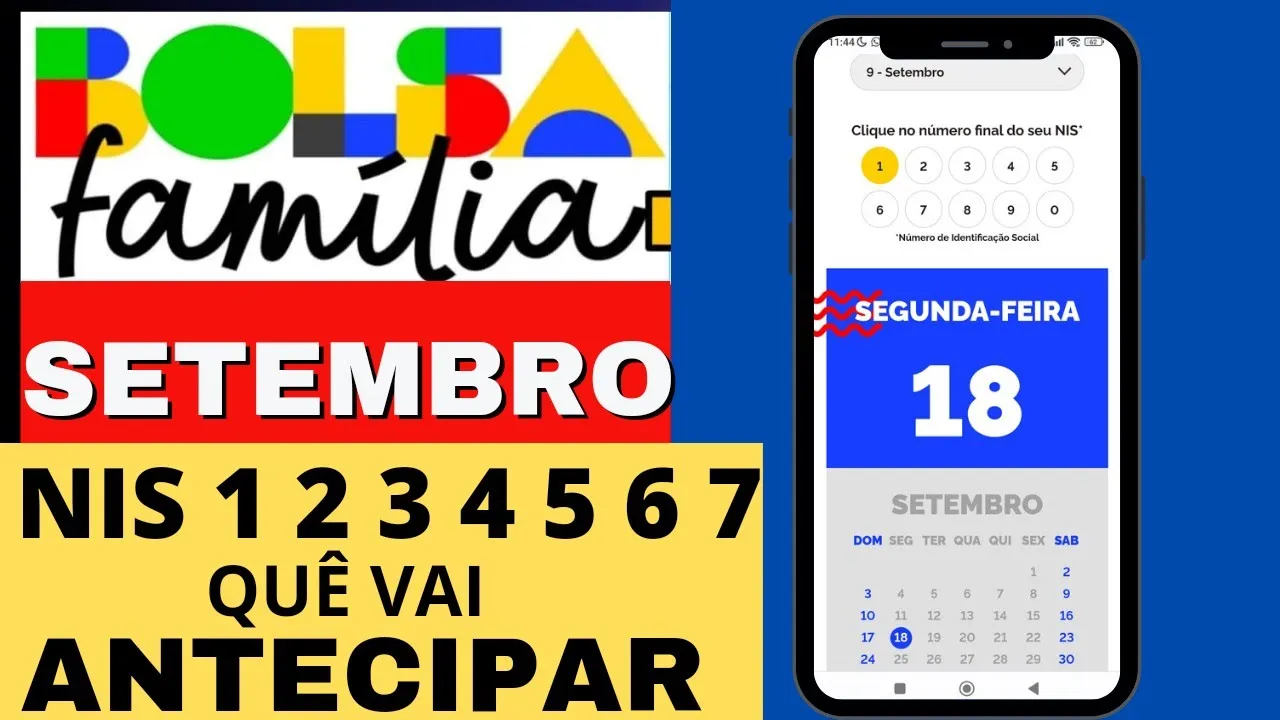 BOLSA FAMÍLIA CALENDÁRIO MÊS DÊ SETEMBRO NIS QUÊ VAI ANTECIPAR PAGAMENTO
