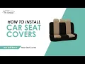 How to Install Solid Rear Bench Car Seat Covers FH Group Auto - FB051