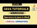 Logical Operators Examples in java Hindi java logical operators kya hote h