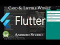 Flutter card Listtile widget Android studio Flutter Tutorial 13