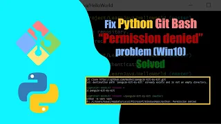 Fix permission denied Python on Git Bash windows 10 Bangla 100 Working