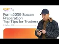 Form 2290 Season Preparation Top Tips for Truckers E-file form 2290 Easy form 2290