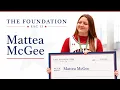 Foundation Educator Certification Program Scholarship Recipient Mattea McGee