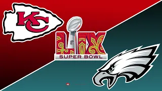 Kansas City Chiefs vs Philadelphia Eagles SUPER BOWL 1HR LOGO LOOP WALLPAPER BACKGROUND NO SOUND