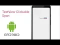 Android Clickable Span TextView-Android Tutorials
