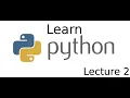 Python Basics Lecture 2