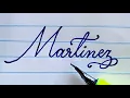 Martinez in Cursive Cursive Handwriting