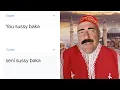 You sussy baka in different languages meme