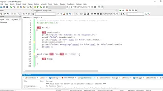 Write a C program that swaps two numbers using pointers call by reference