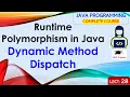 L28 Runtime Polymorphism in Java Dynamic Method Dispatch Java Programming Lectures in Hindi