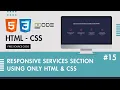 How To Create Responsive Services Section Using Only HTML CSS