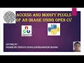 Access Modify Pixels of an Image using OpenCV