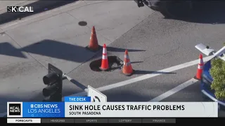 South Pasadena sinkhole causes traffic problems