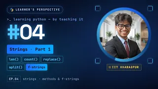 Python Tutorial - String Methods Part 1 len count replace split Learning Together