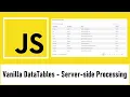 Vanilla JavaScript DataTables - Server-side Processing using PHP