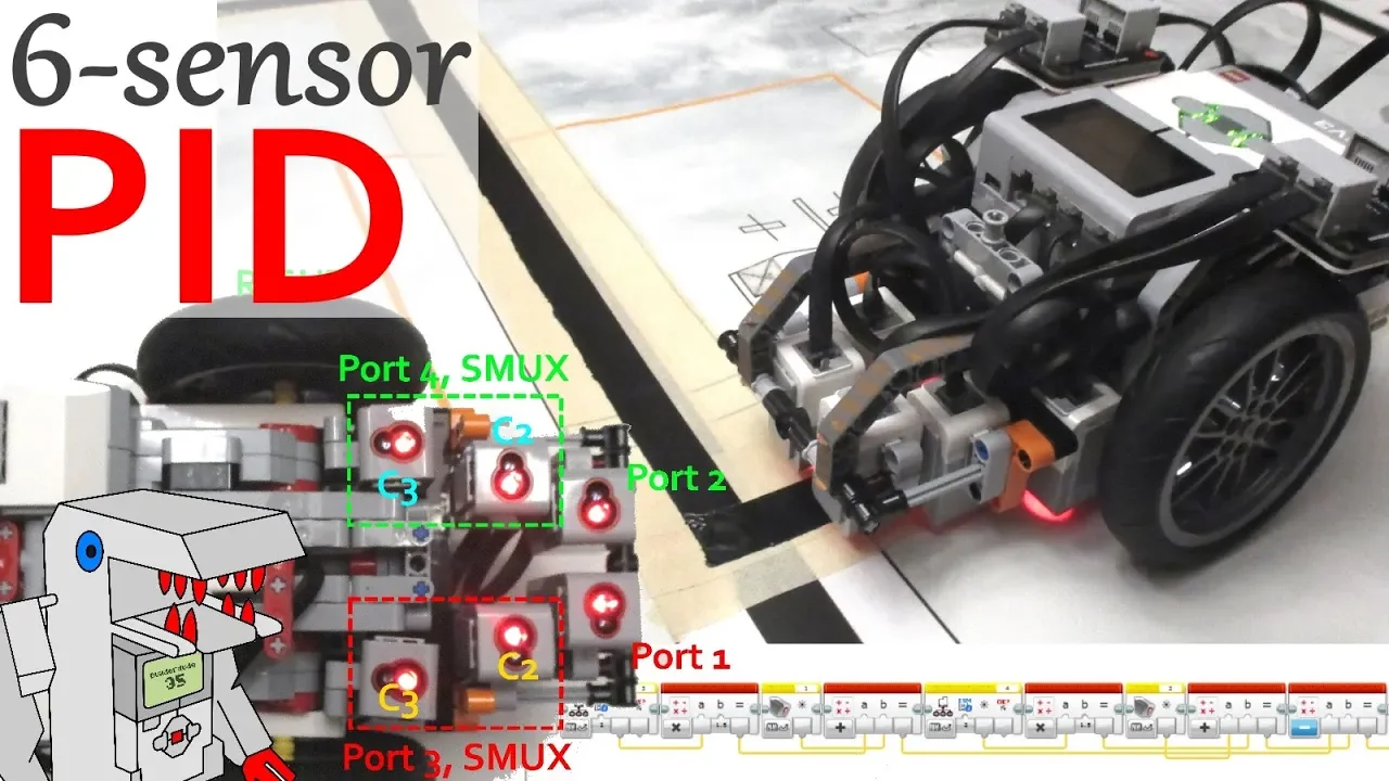 6-Sensor PID Line Follower for EV3?!?! - Mega OP Line Follower!!!