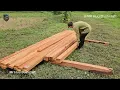Building A Traditional Wooden House By Hand – Full Process