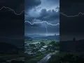 Extreme bliksem ASMR boven rijstvelden ⚡️ Onweersbui in Koreaans dorp #shorts