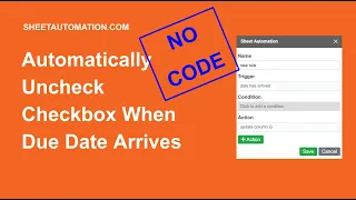 Automatically uncheck checkbox when due date arrives in Google Sheets