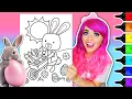 Coloring an Easter Bunny Cute Satisfying Coloring Page Ohuhu Art Markers