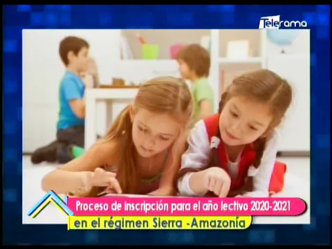 Proceso de inscripción para el año lectivo 2020-2021 en el régimen Sierra-Amazonía