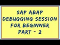 SAP ABAP Debugging Part-2 ABAP Dump Analysis Background Job Debugging Transaction RFC t-RFC