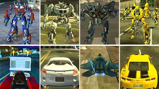 transformers the game 2007 video game all characters alt modes