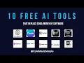 Top 10 Free AI Tools That Replace Expensive Software in 2026 Full Tutorial