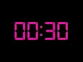 30 Seconds Countdown Pink Black Screen No Copyright