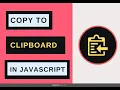 Copy To Clipboard Button Using HTML CSS JS Code KKY